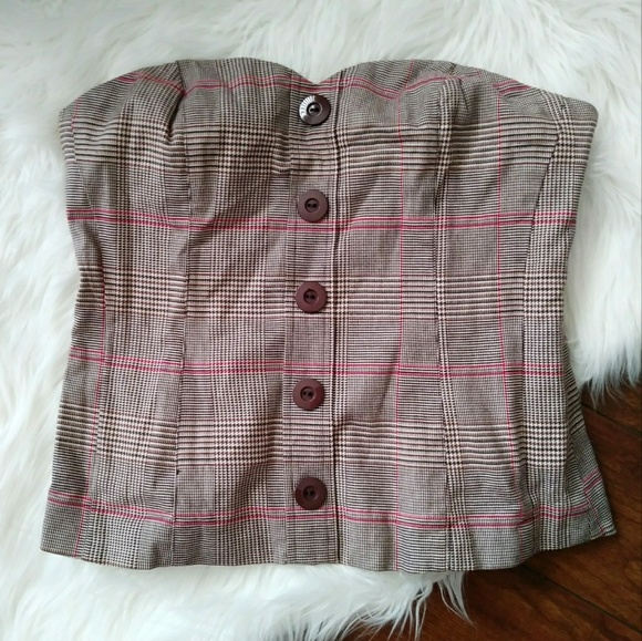 Corset style checkered top - Picture 2 of 6
